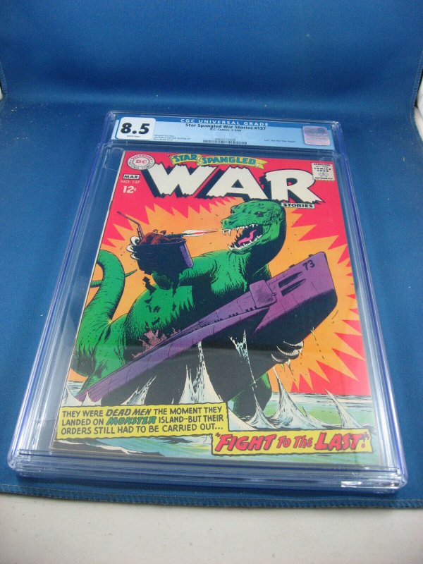 Star Spangled War Stories #137 (DC Comics, 1968), CGC 8.5 graded comic book, Universal Blue label — front cover in its holder