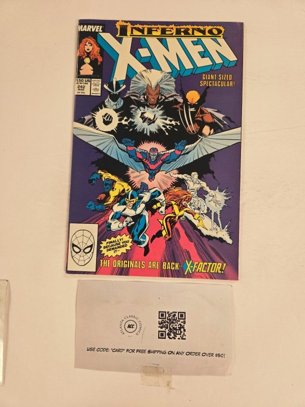 Uncanny X-Men #242 (Marvel Comics), raw comic book in NM condition — front cover