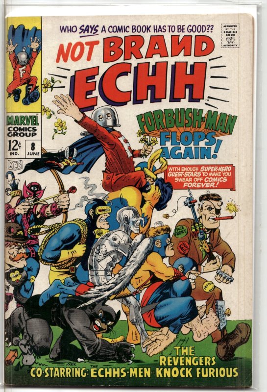 Not Brand Echh #8 (Marvel Comics, 1968), raw, ungraded comic book — front cover