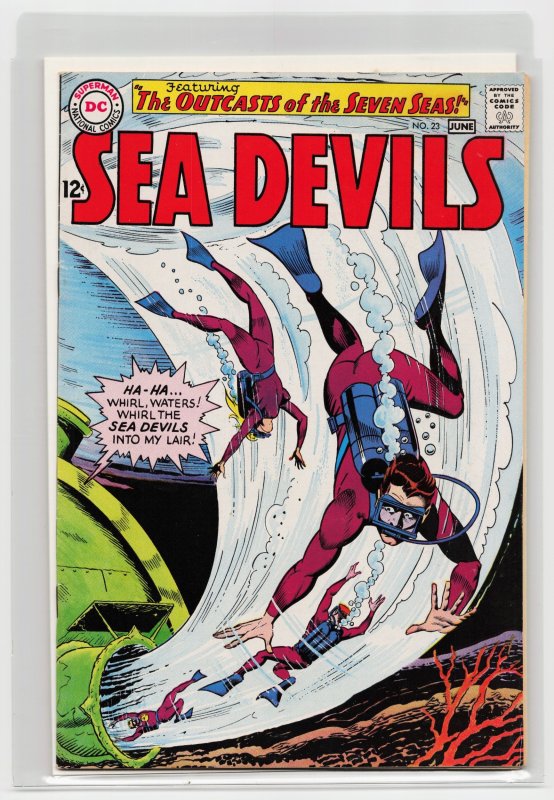 Sea Devils #23 (1965), raw, ungraded comic book — front cover