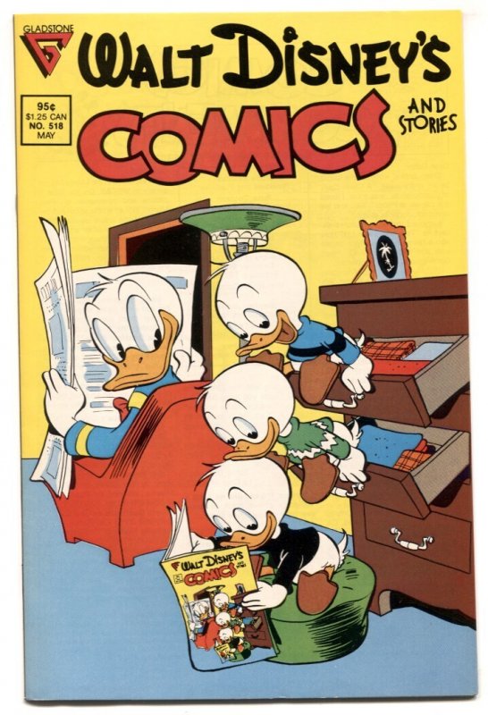 Walt Disney's Comics and Stories #518 (1987), raw comic book in VF/NM condition — front cover