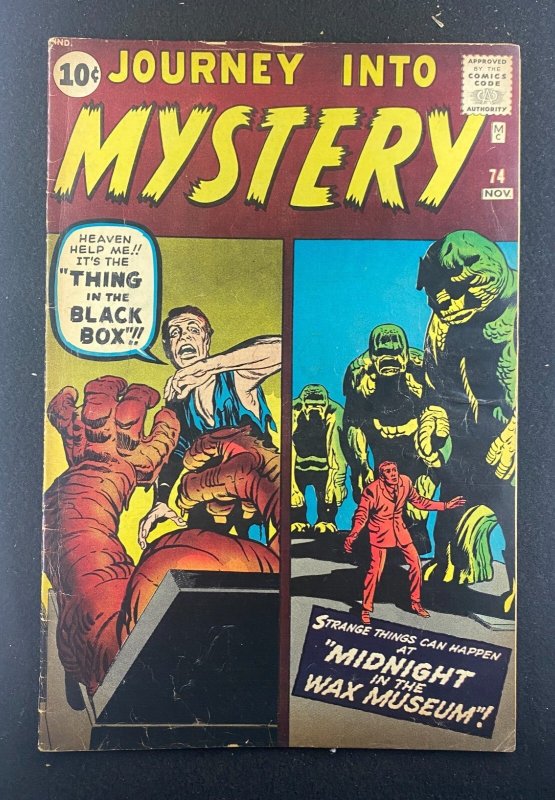 Journey into Mystery #74 (Marvel Comics, 1952), raw comic book in GD/VG 3.0 condition — front cover