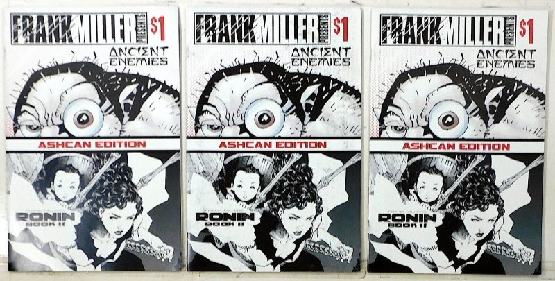 Frank Miller Presents Ancient Enemies /Ronin II Ashcan Lot 3 #1 B x3 2022 Comics (2022), raw, ungraded comic book — front cover
