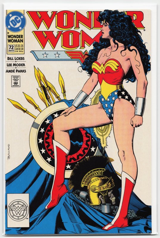 Wonder Woman #72 (DC Comics, 1993), raw, ungraded comic book — front cover