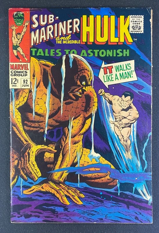 Tales to Astonish #92 (Marvel Comics, 1959), raw comic book in FN/VF 7.0 condition — front cover