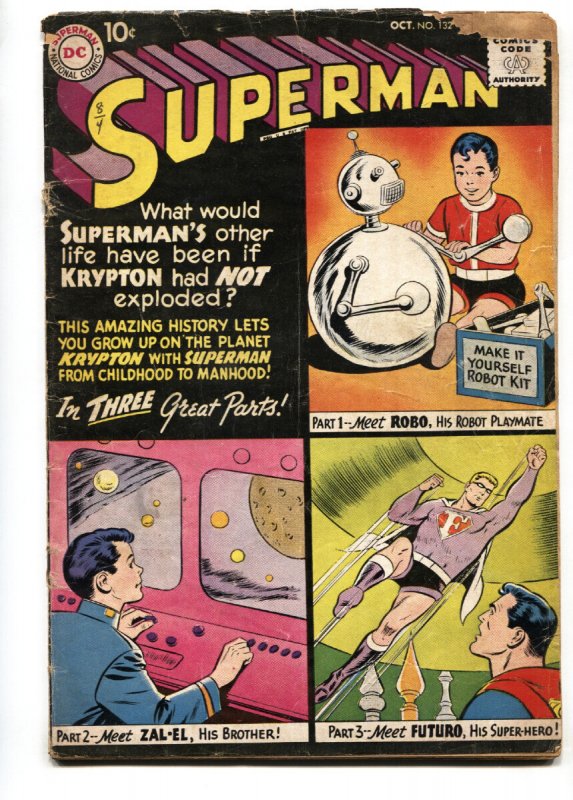 Superman #132 - 1959 - DC - G- - Comic Book (DC Comics, 1959), raw, ungraded comic book — front cover