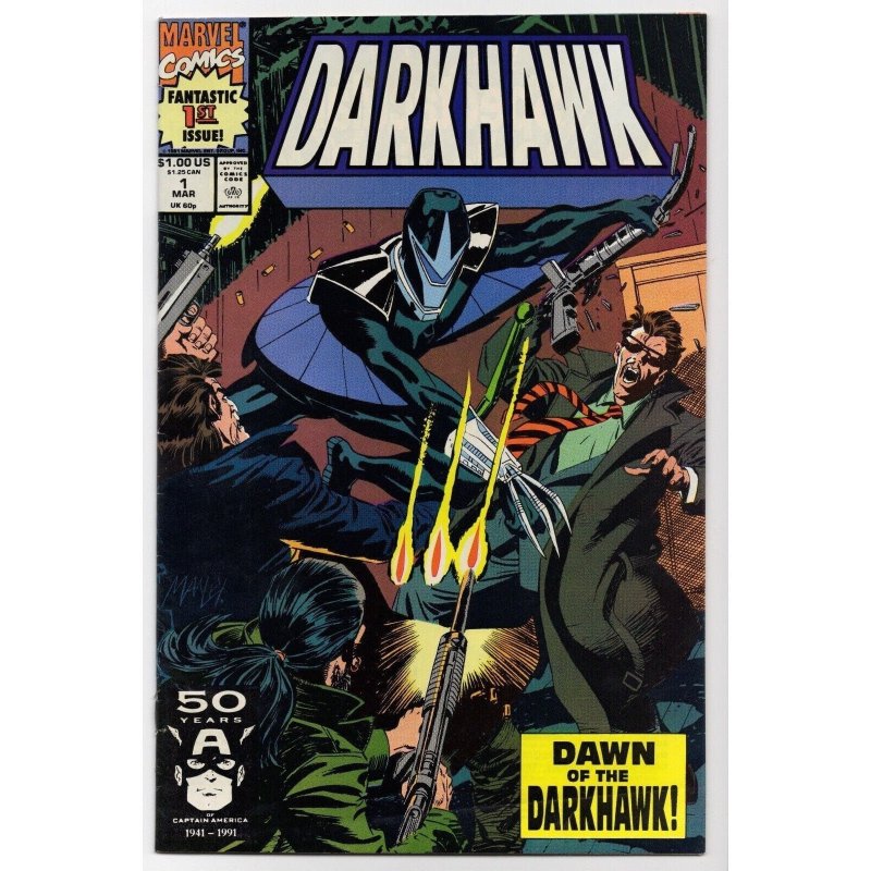 Darkhawk #1 (Marvel Comics, 1991), raw comic book in VF 8.0 condition — front cover