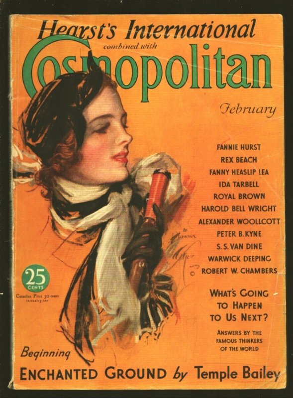 Cosmopolitan 2/1937-Harrison Fisher GGA Cover-Rex Beach-S.S. Vance-Fannie Hurst-, raw, ungraded comic book — front cover