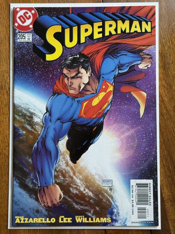 Superman #205 (DC Comics, 2004), raw comic book in NM- 9.2 condition — front cover