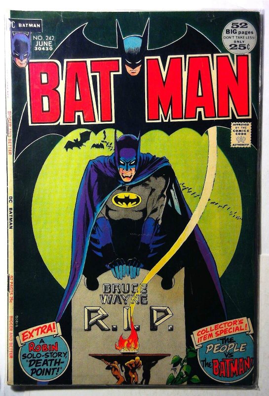 Batman #242 (DC Comics, 1972), raw, ungraded comic book — front cover