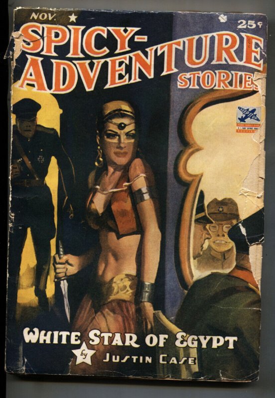 Pulp: Spicy Adventure Stories 11/1942-Wwii Assassination Cover-RARE Pulp Mag..., raw, ungraded comic book — front cover
