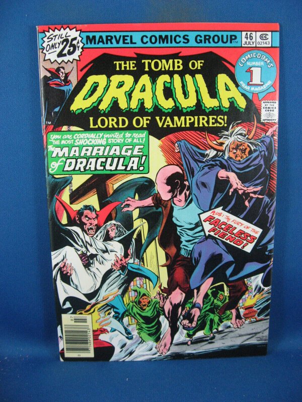 Tomb of Dracula #46 (Marvel Comics, 1976), raw comic book in VF condition — front cover