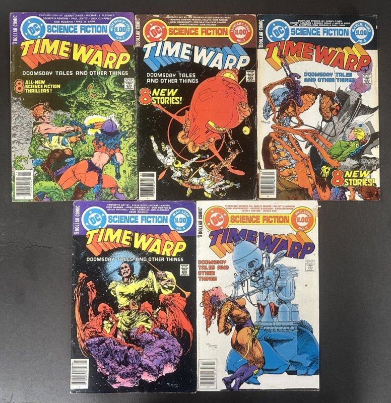 Time Warp (1979) #1-5 Complete Vg/fn Set Mike Kaluta DC (DC Comics, 1979), raw comic book in VG/FN condition — front cover