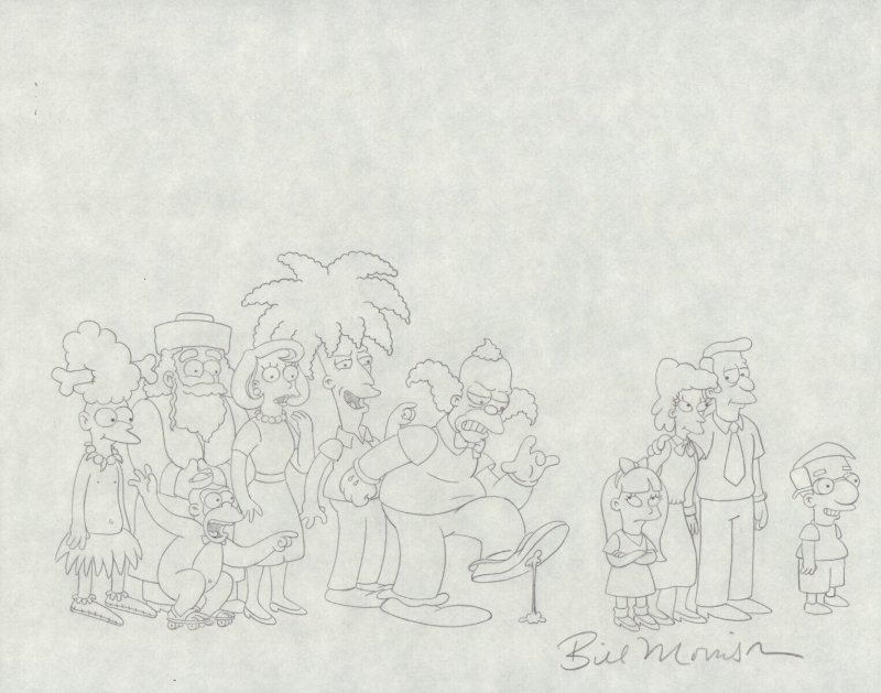 The Simpsons Episode Guide Interior Art Reverend Lovejoy art by Bill Morrison, raw, ungraded comic book — front cover