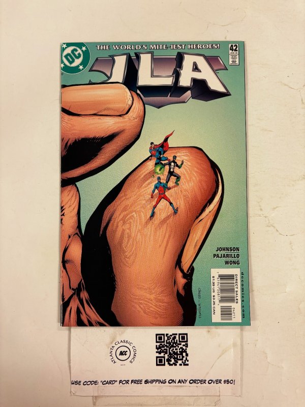 JLA #42 (DC Comics), raw comic book in NM condition — front cover