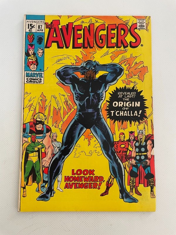 Avengers #87 (Marvel Comics, 1971), raw comic book in NM- condition — front cover