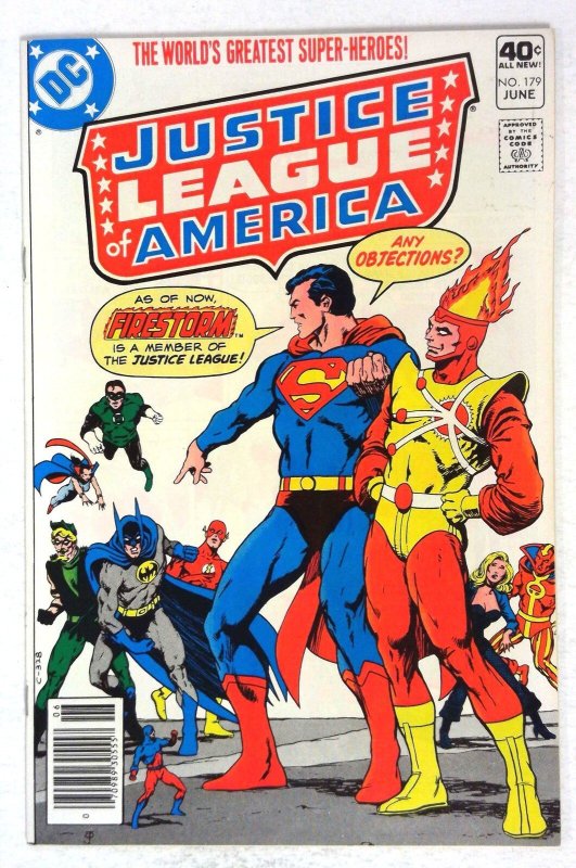Justice League of America #179 (DC Comics, 1980), raw comic book in NM- condition — front cover