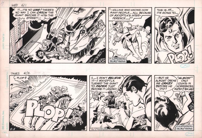Superman Daily Strip Art - June #1 (1983), raw, ungraded comic book — front cover
