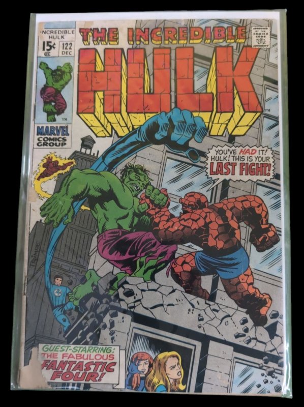 Incredible Hulk #122 (Marvel Comics, 1969), raw comic book in GD condition — front cover