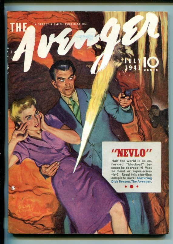 THE Avenger 07/1937-Street & Smith-Pulp-Graves Gladney-Gunfight COVER-vf Minus (Street & Smith, 1937), raw, ungraded comic book — front cover