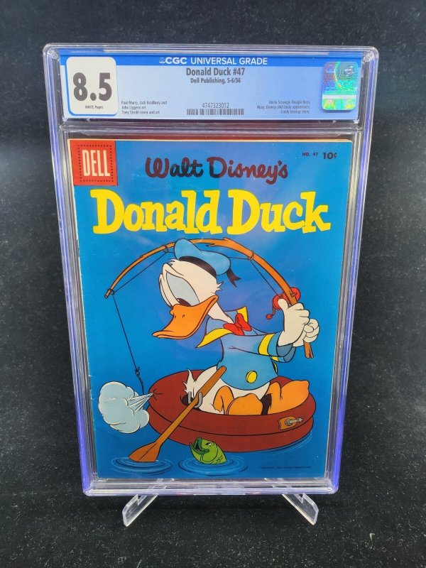 Donald Duck #47 (Dell, 1956), raw comic book in 8.5 condition — front cover