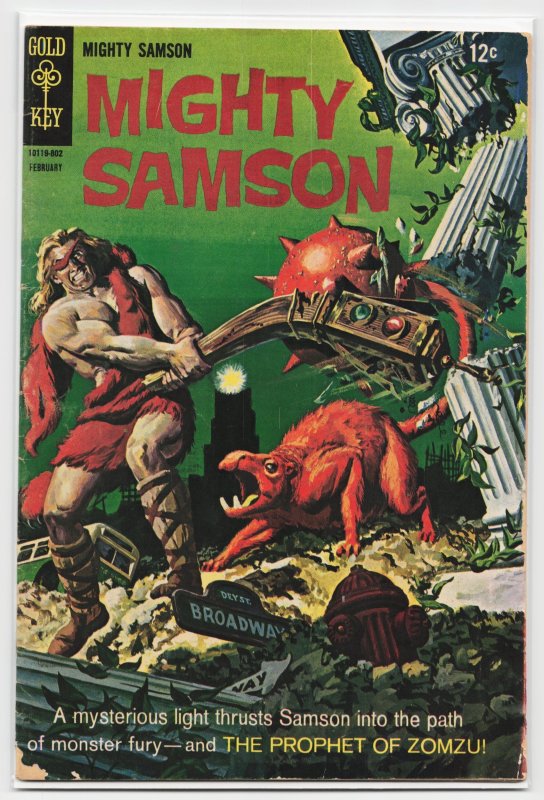 Mighty Samson #13 (1968), raw, ungraded comic book — front cover