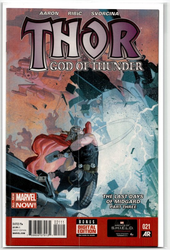 Thor: God of Thunder #21 (Marvel Comics, 2014), raw, ungraded comic book — front cover