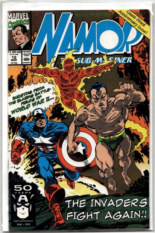 Namor, the Sub-Mariner #12 (Marvel Comics, 1991), raw, ungraded comic book — front cover