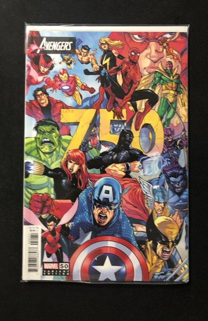 Avengers #50 (Marvel Comics, 2022), raw, ungraded comic book — front cover