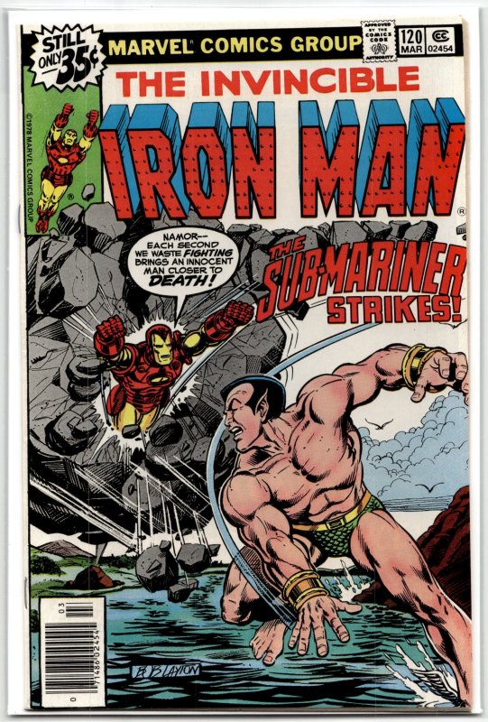 Iron Man #120 (Marvel Comics, 1979), raw, ungraded comic book — front cover