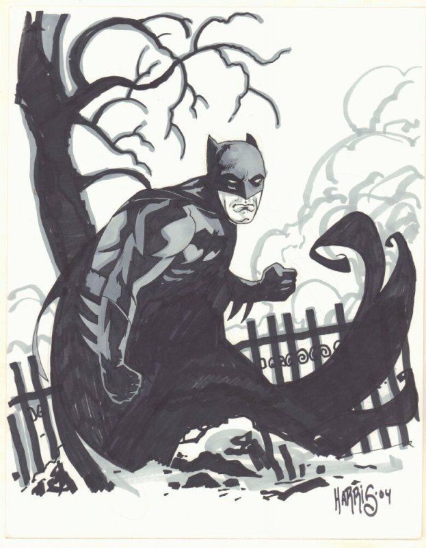 Batman Commission - 2004 Signed art by Tony Harris (2004), raw, ungraded comic book — front cover
