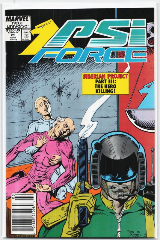 Psi-Force #29 (Marvel Comics, 1989), raw, ungraded comic book — front cover