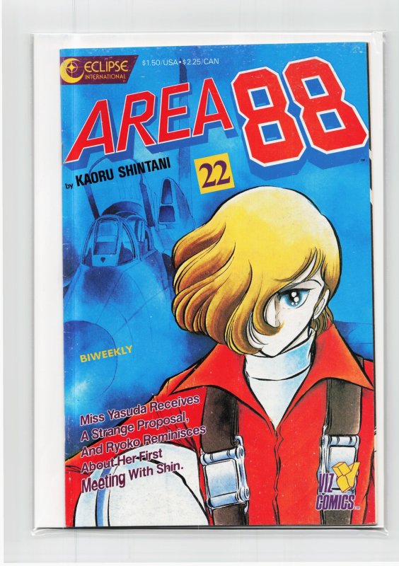 Area 88 #22 (1988), raw, ungraded comic book — front cover