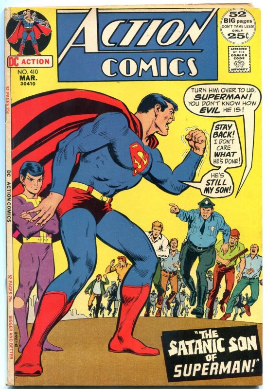 Action #410 (DC Comics, 1972), raw comic book in VG condition — front cover