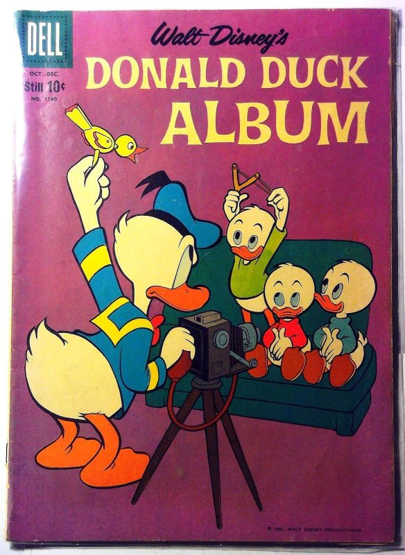Four Color (Donald Duck Album) #1140 (Dell Comics, 1960), raw, ungraded comic book — front cover