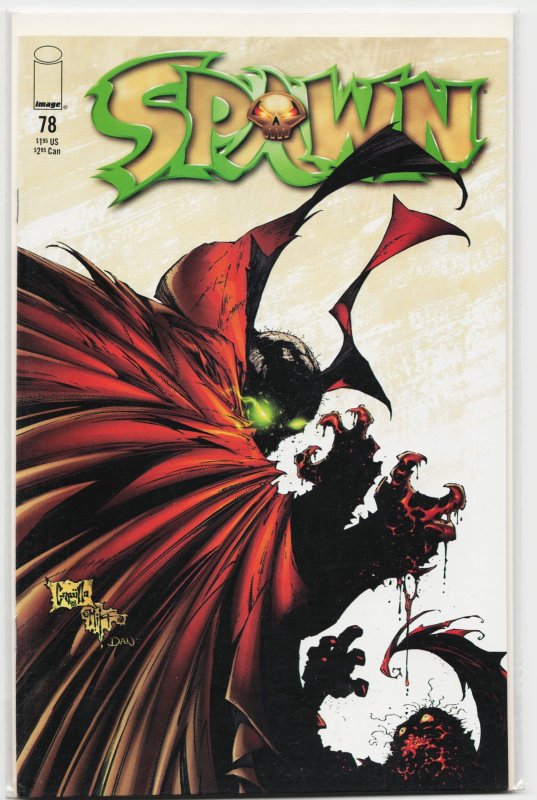 Spawn #78 (Image Comics, 1998), raw, ungraded comic book — front cover