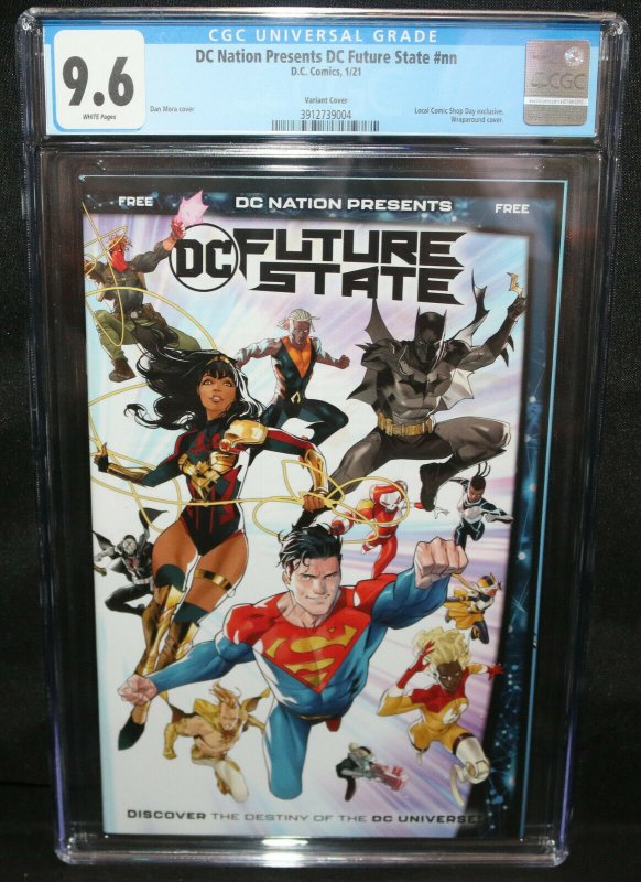 DC Nation Presents DC Future State (DC Comics, 2021), CGC 9.6 graded comic book, Universal Blue label — front cover in its holder
