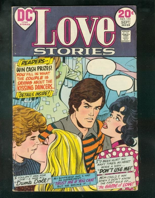 Love Stories #151 (1973), raw comic book in VG- condition — front cover