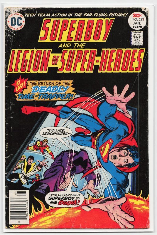 Superboy #223 (DC Comics, 1977), raw, ungraded comic book — front cover