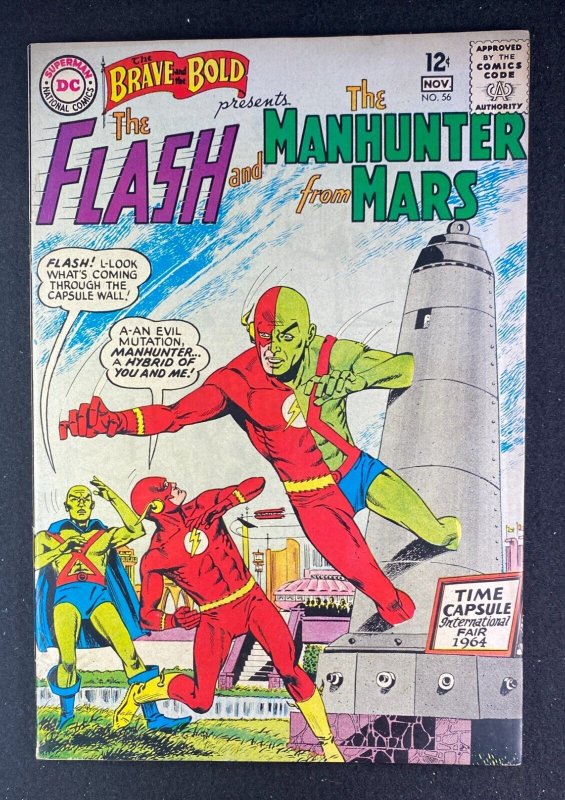 Brave and the Bold #56 (DC Comics, 1955), raw comic book in FN/VF 7.0 condition — front cover