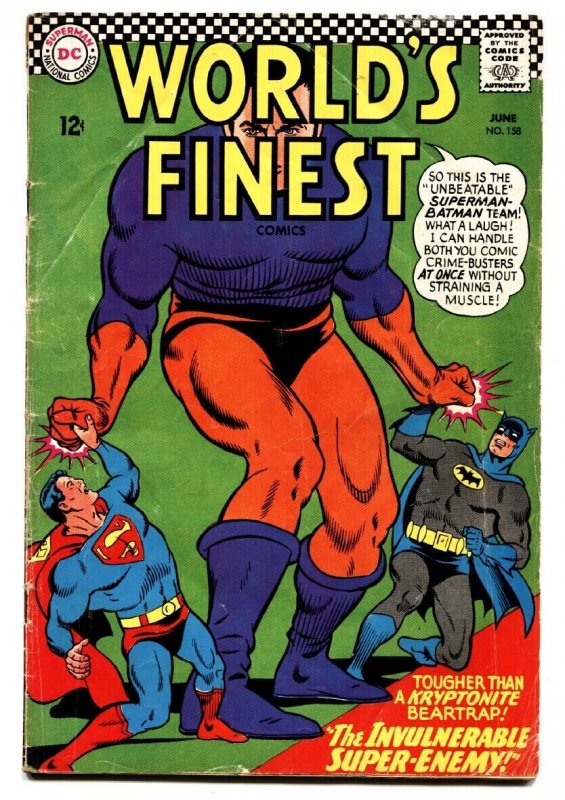 Worlds Finest #158 (DC Comics, 1966), raw, ungraded comic book — front cover