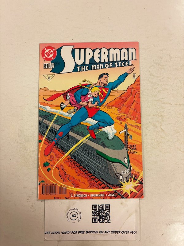 Superman the Man of Steel #81 (DC Comics), raw comic book in NM condition — front cover