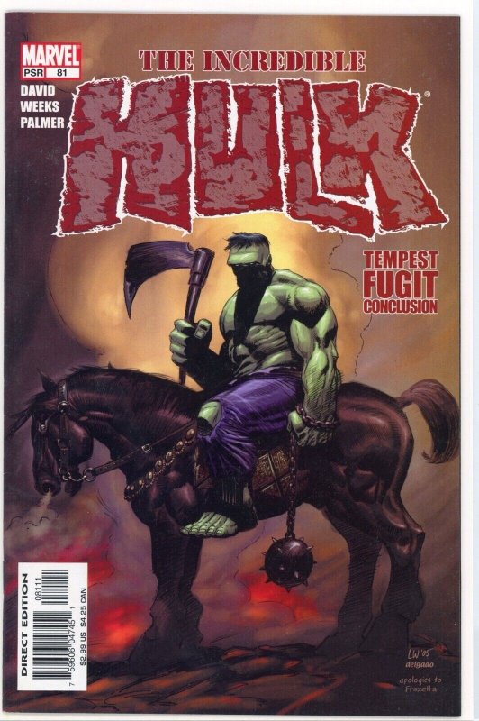 The Incredible Hulk #81 (Marvel Comics, 2005), raw comic book in NM 9.4 condition — front cover