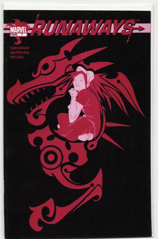 Runaways #7 (Marvel Comics, 2003), raw, ungraded comic book — front cover