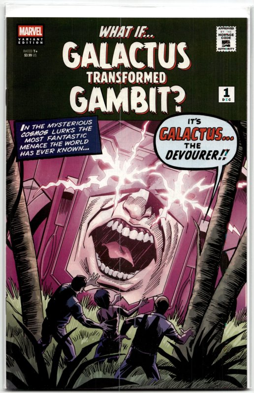 What If...? Galactus: Galactus Transformed Gambit? Alex Saviuk Sci-Fi Homage Cover (2025) Gambit (Marvel Comics, 2025), raw, ungraded comic book — front cover