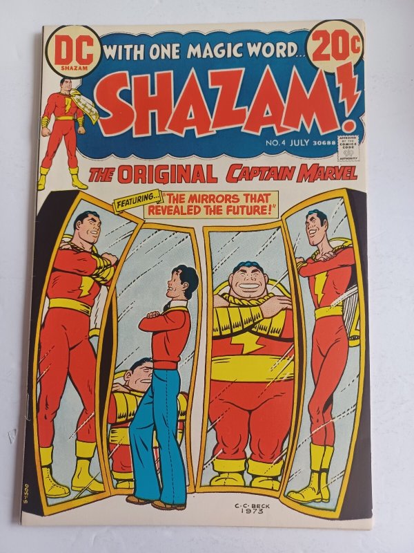 Shazam #4 (DC Comics, 1974), raw comic book in VF/NM condition — front cover