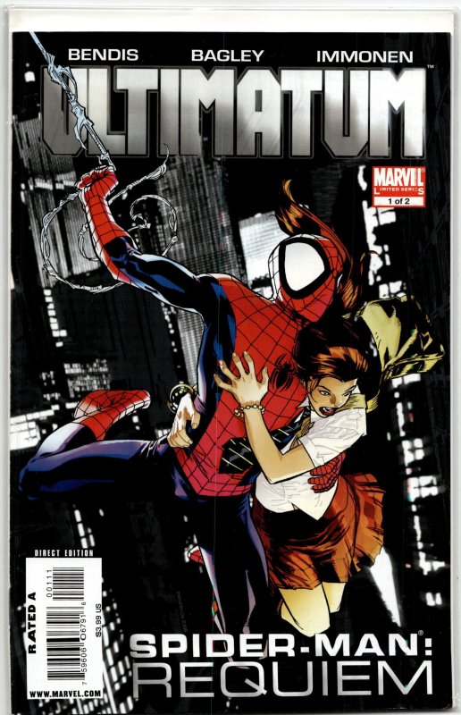 Ultimatum: Spider-Man - Requiem #1 (Marvel Comics, 2009), raw, ungraded comic book — front cover
