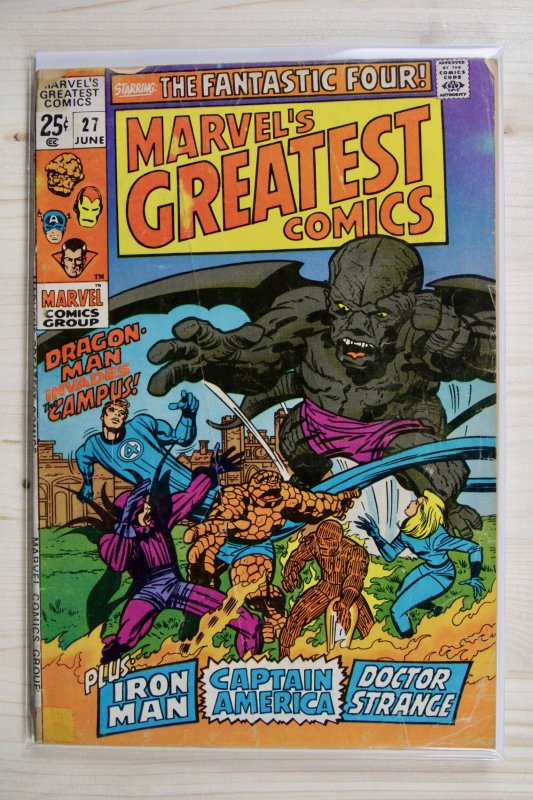 Marvel's Greatest Comics #27 (Marvel Comics, 1970), raw comic book in VG+ 4.5 condition — front cover