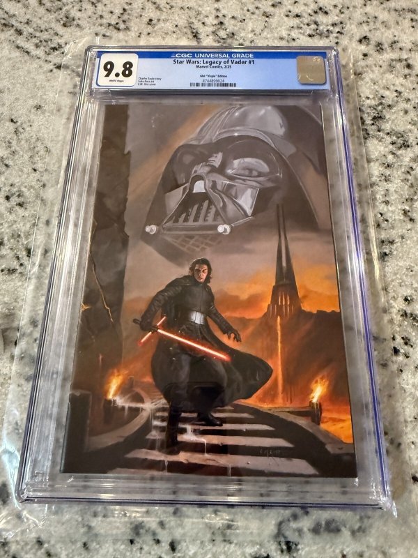 Star Wars Legacy of Vader #1 (Marvel Comics), CGC 9.8 graded comic book, Universal Blue label — front cover in its holder
