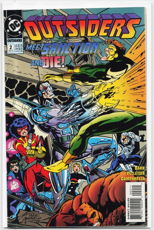Outsiders #2 (1993), raw, ungraded comic book — front cover